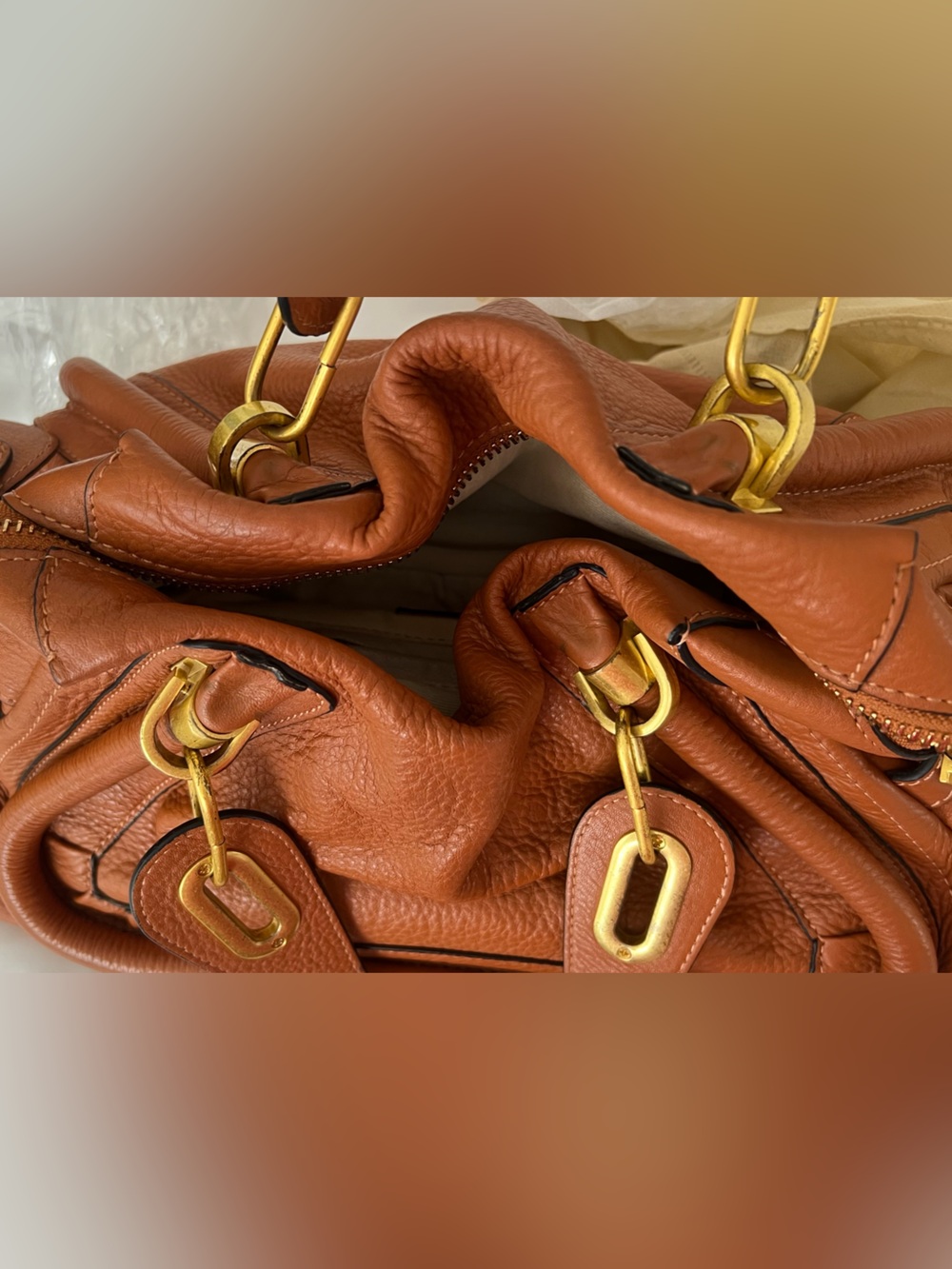 Chloe paraty cognac tote - Picture 4 of 16